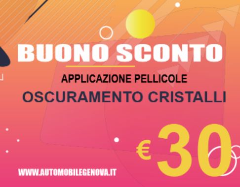 Buono Sconto: oscuramento cristalli